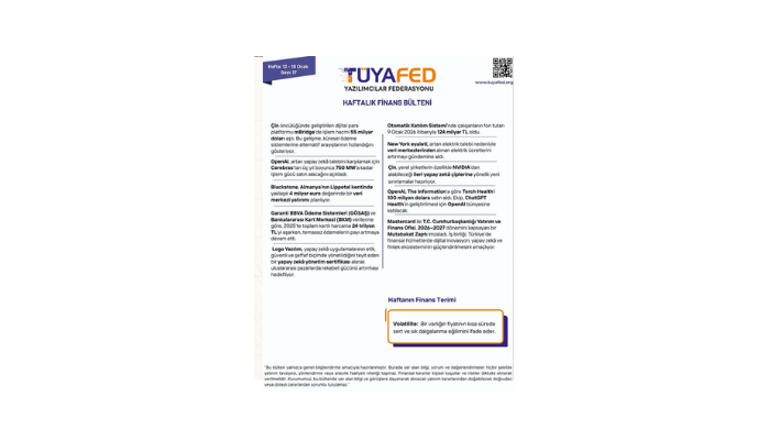12-18 Ocak | TÜYAFED Haftalık Finans Bülteni – Sayı: 17
