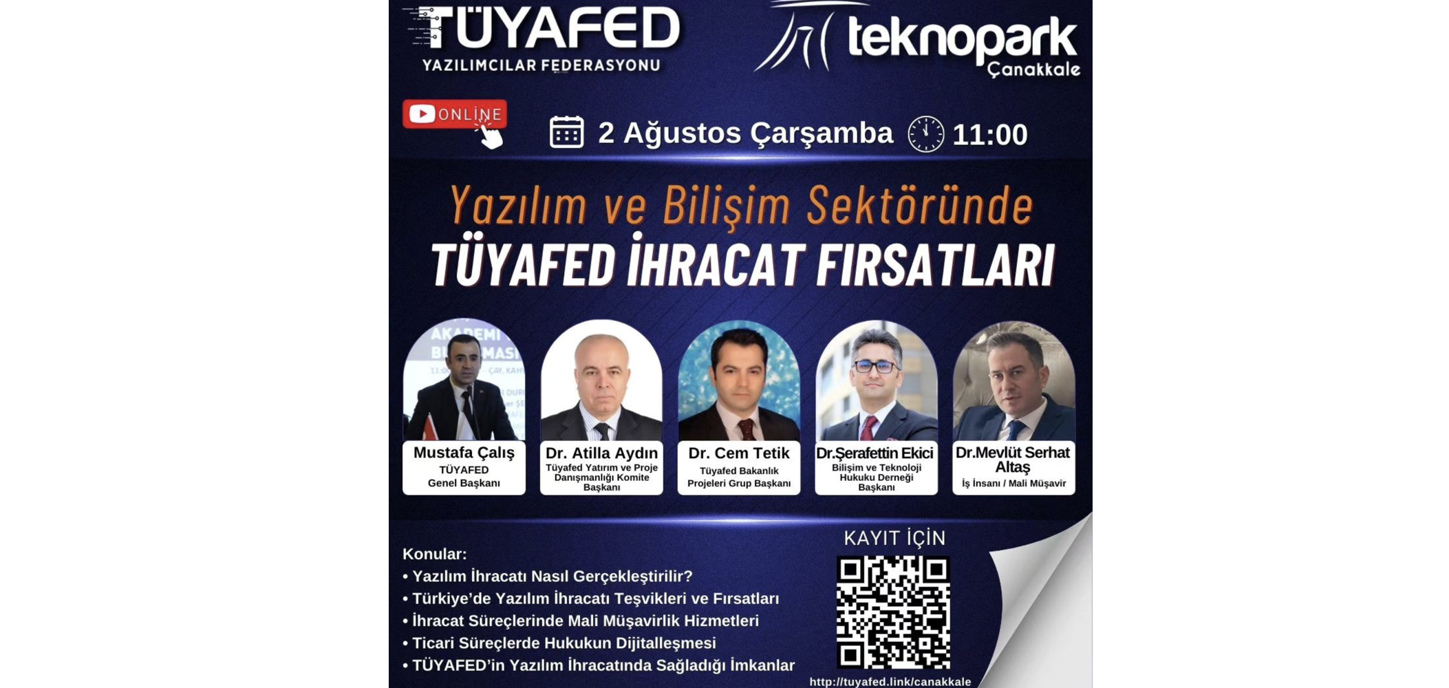 TÜYAFED, Teknopark Çanakkale Firmaları ile İhracat Fırsatları Webinarında Buluşuyor