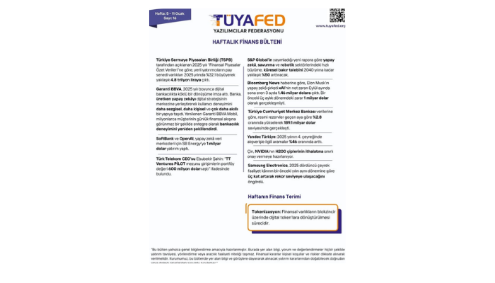 5-11 Ocak | TÜYAFED Haftalık Finans Bülteni – Sayı: 16