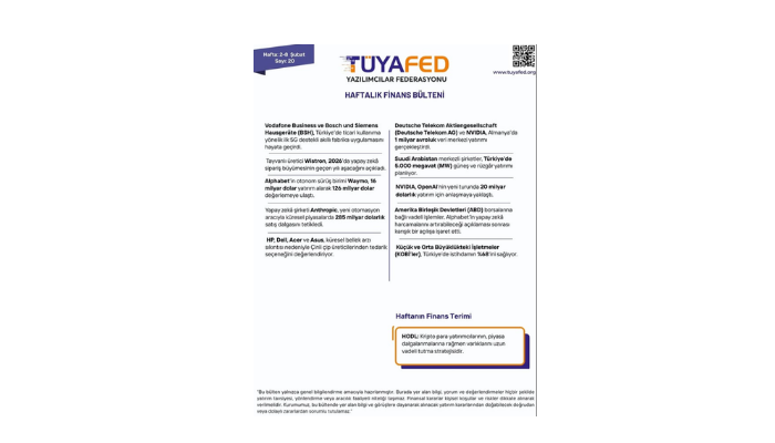 2-8 Şubat | TÜYAFED Haftalık Finans Bülteni – Sayı: 20